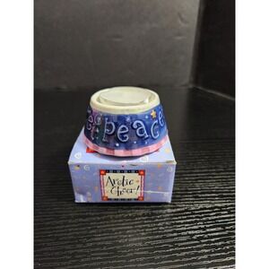 Papel Giftware Arctic Cheer Peace Ceramic Tealight Holder Eleanor Rahim NEW